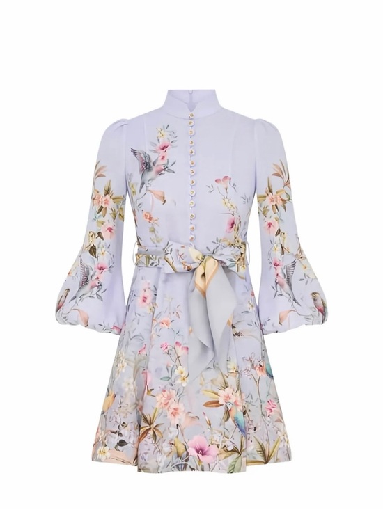Zimmermann Dresses & Skirts - Zimmermann Rebellion Button Mini Dress with Pastel Tie Waist
